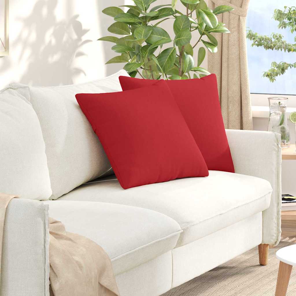 vidaXL Μαξιλάρι Καναπέ 2 pcs Κόκκινο 50 x 50 cm ύφασμα