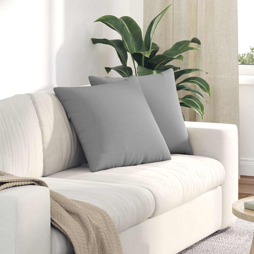 vidaXL Μαξιλάρι Καναπέ 2 pcs Γκρι 50 x 50 cm ύφασμα