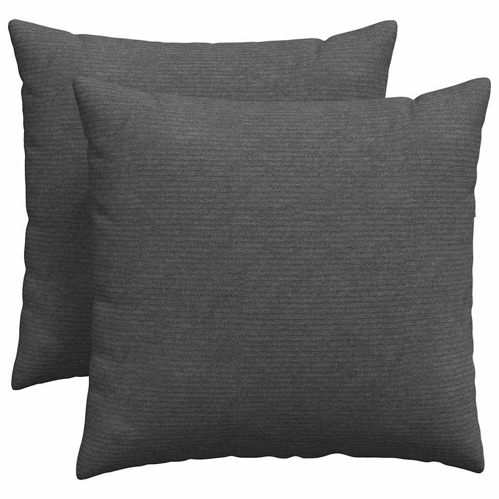 vidaXL Μαξιλάρι Καναπέ 2 pcs Σκούρο Γκρι 50 x 50 cm