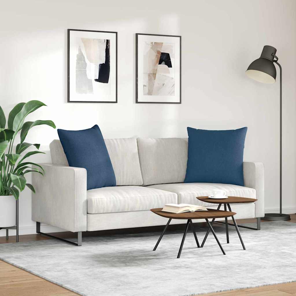 vidaXL Μαξιλάρι Καναπέ 2 pcs Μπλε 60 x 60 cm ύφασμα