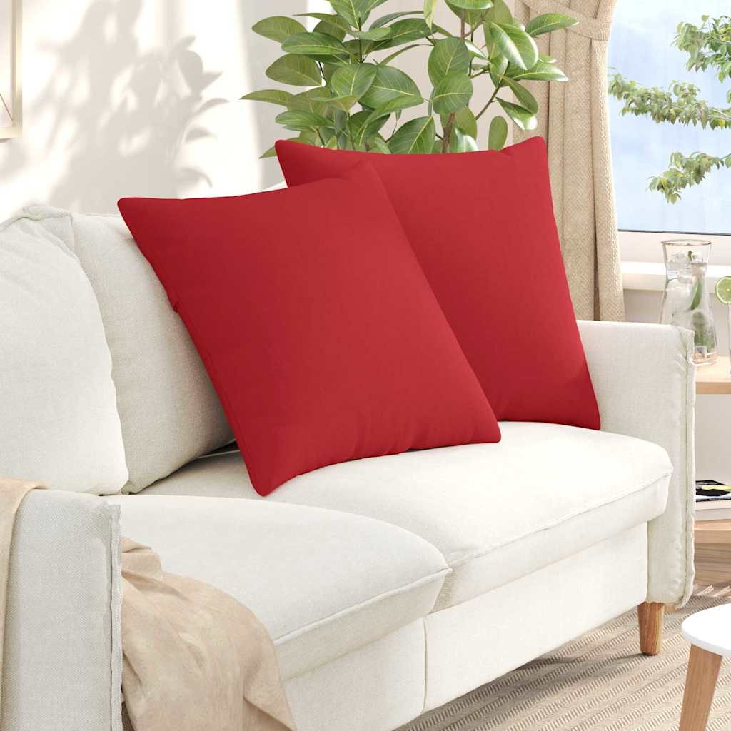 vidaXL Μαξιλάρι Καναπέ 2 pcs Κόκκινο 60 x 60 cm ύφασμα