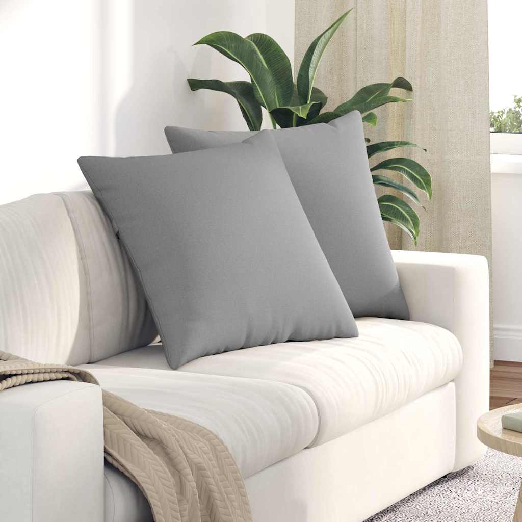 vidaXL Μαξιλάρι Καναπέ 2 pcs Γκρι 60 x 60 cm ύφασμα