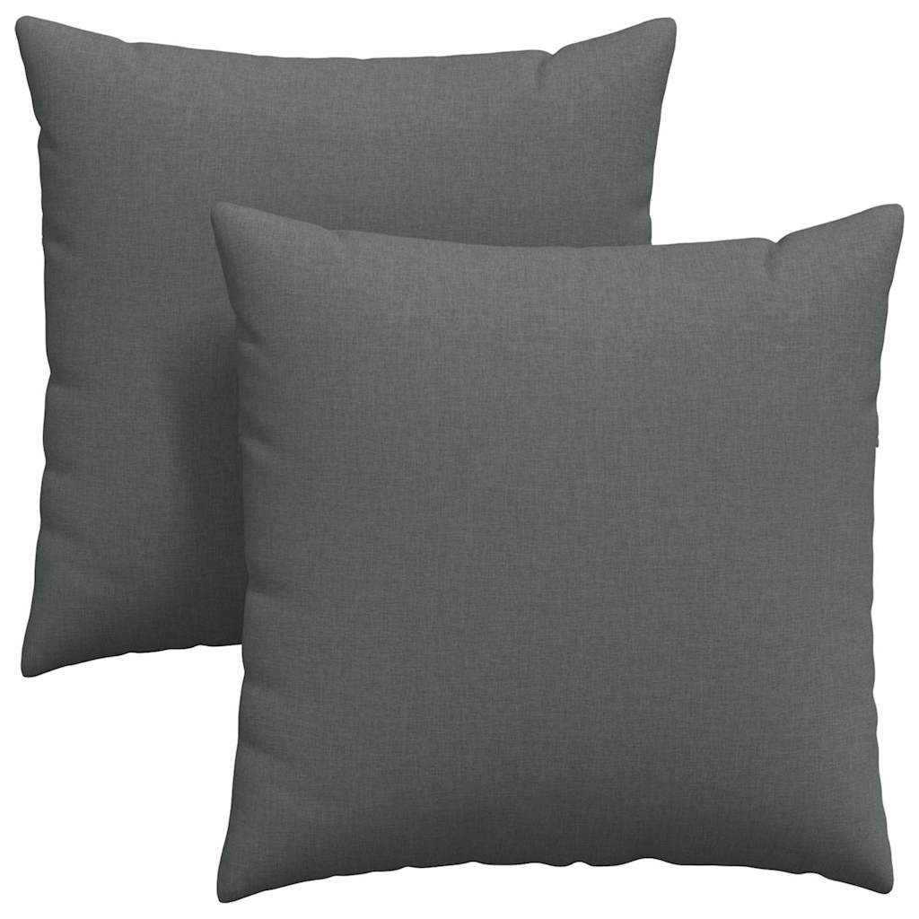 vidaXL Μαξιλάρι Καναπέ 2 pcs Σκούρο Γκρι 80 x 80 cm ύφασμα
