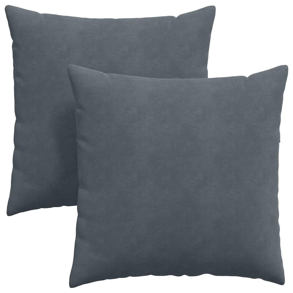 vidaXL Μαξιλάρι Καναπέ 2 pcs Σκούρο Γκρι 80 x 80 cm