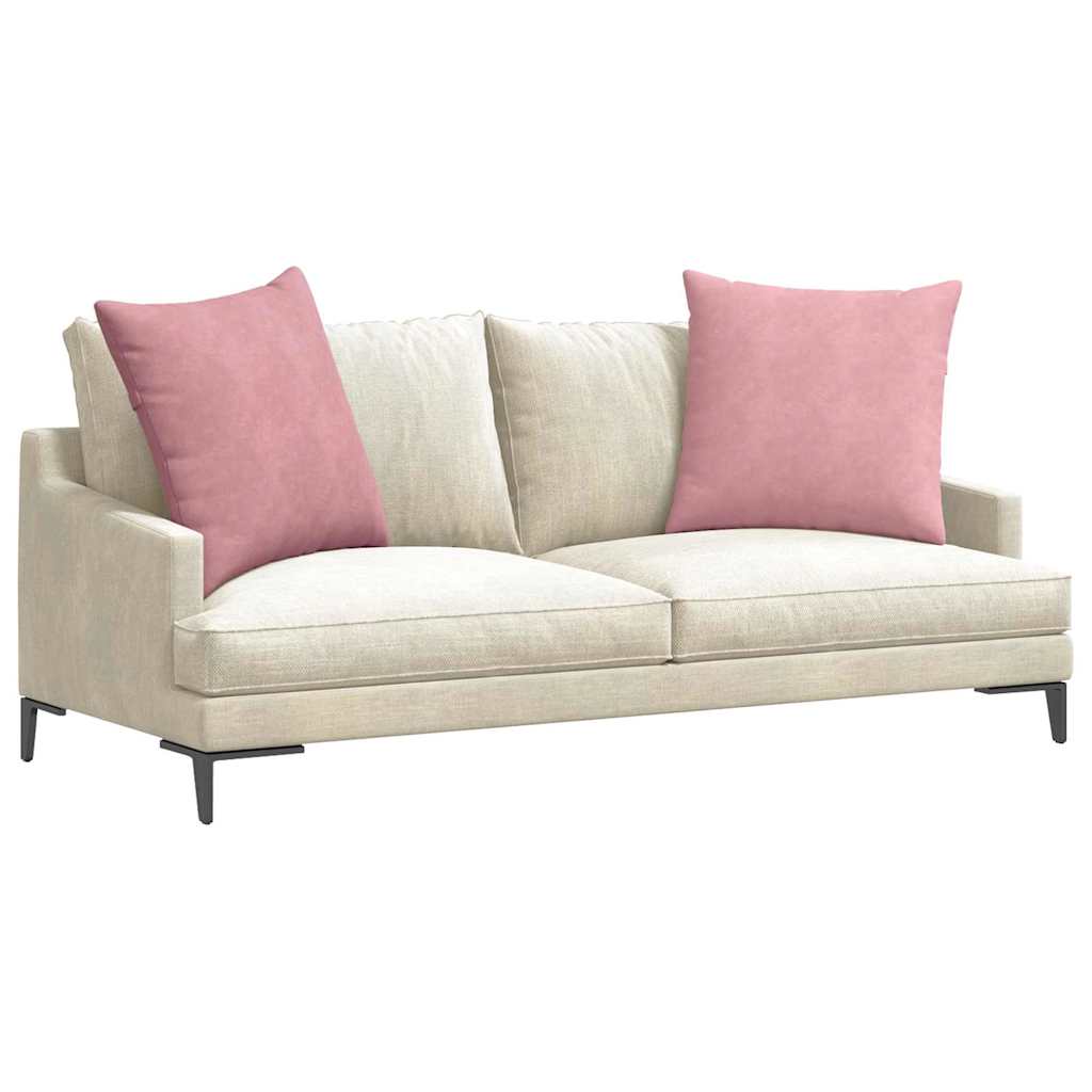 vidaXL Μαξιλάρι Καναπέ 2 pcs Ροζ 80 x 80 cm Υφασμάτινο Κορντουρά
