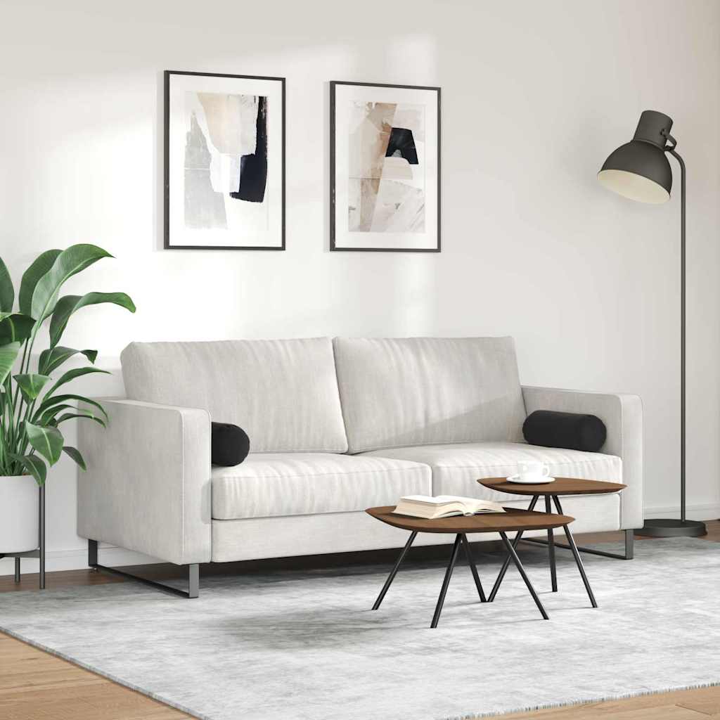 vidaXL Μαξιλάρια Στήριγμα 2 pcs Μαύρο Ø 15 x 40 εκ