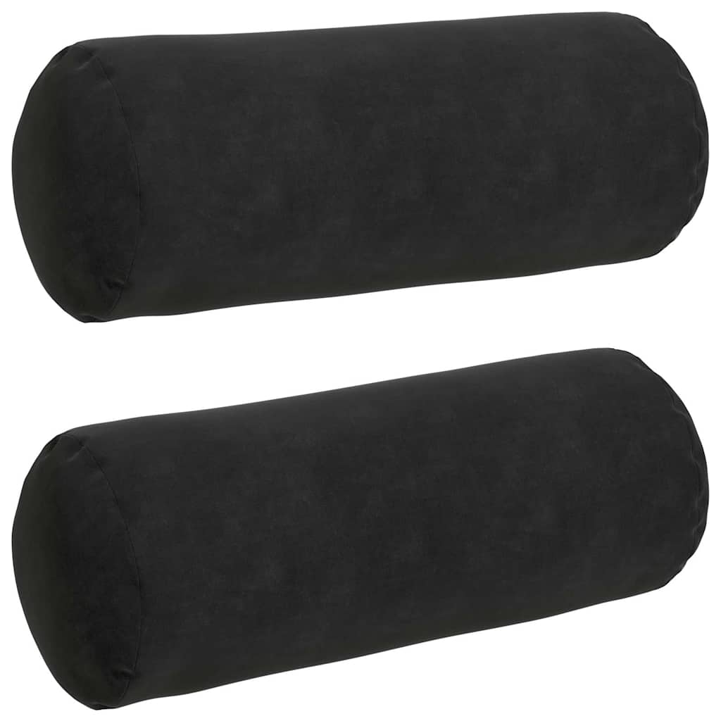 vidaXL Μαξιλάρια Στήριγμα 2 pcs Μαύρο Ø 15 x 40 εκ