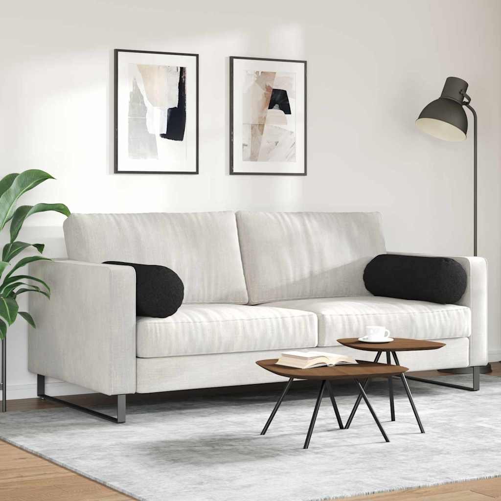 vidaXL Μαξιλάρια Στήριγμα 2 τμχ. ύφασμα Μαύρο Ø 25 x 70 cm