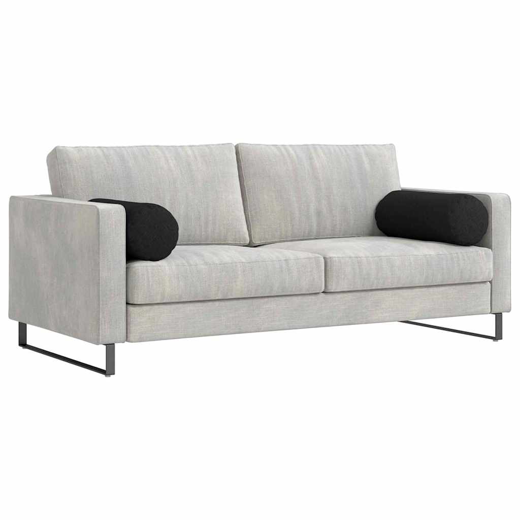 vidaXL Μαξιλάρια Στήριγμα 2 τμχ. ύφασμα Μαύρο Ø 25 x 70 cm