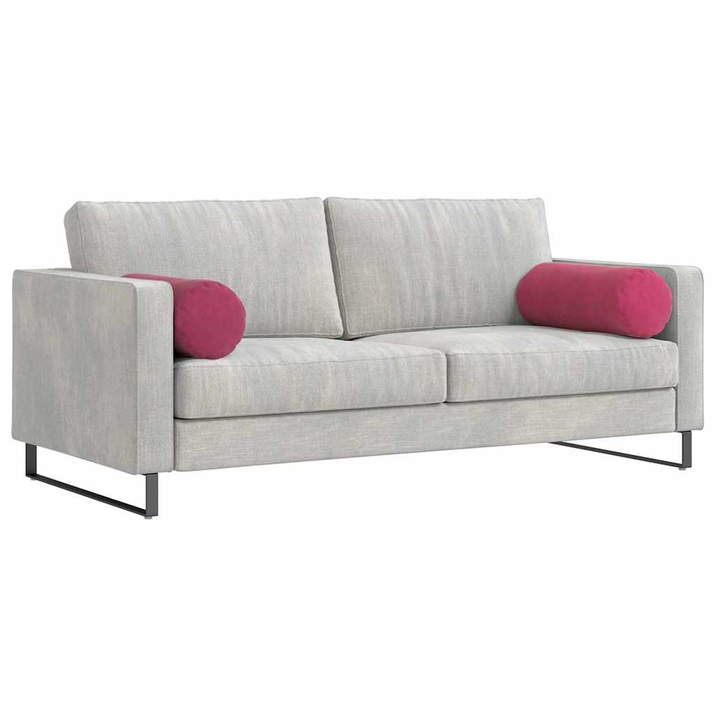 vidaXL Μαξιλάρια Στήριγμα 2 pcs Κόκκινο Ø 25 x 70 cm