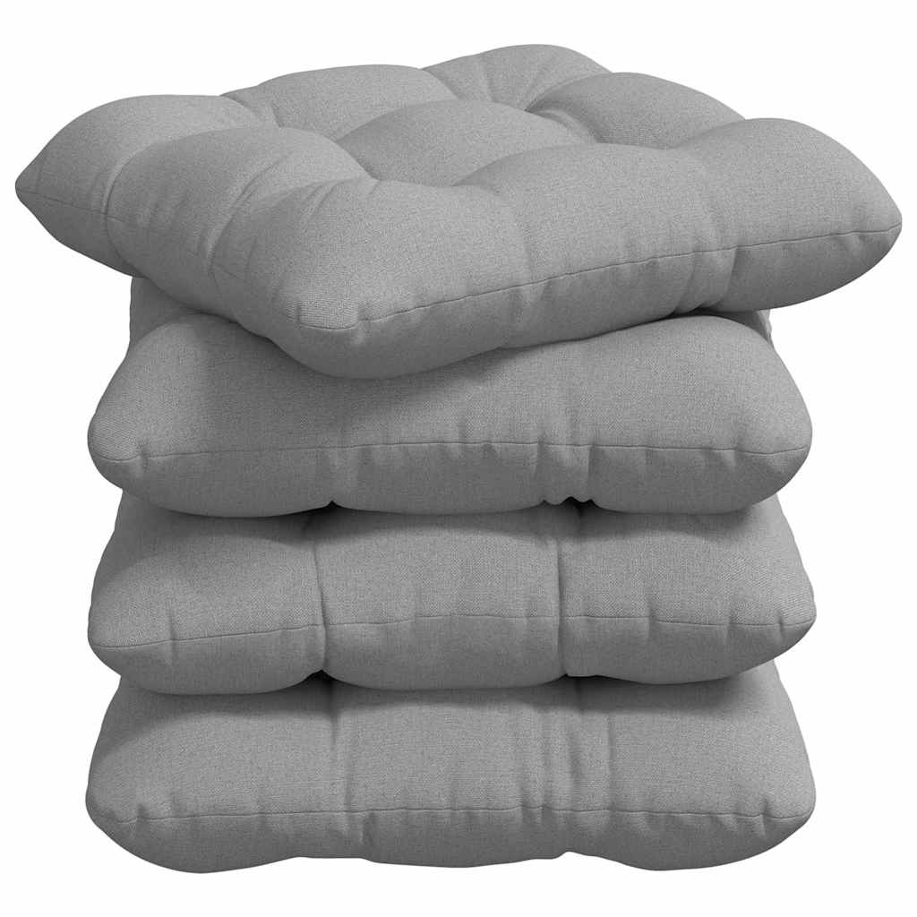 vidaXL Μαξιλάρια καθισμάτων 4 pcs Σκίουρος Γκρί 40 x 40 x 12 εκ.