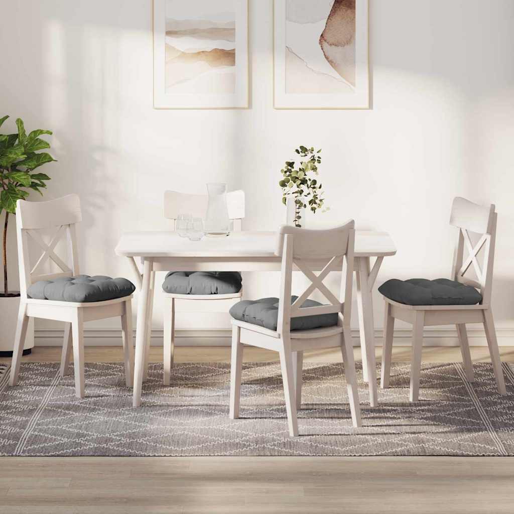 vidaXL Μαξιλάρια καθισμάτων 4 pcs Σκούρο Γκρι 40 x 40 cm