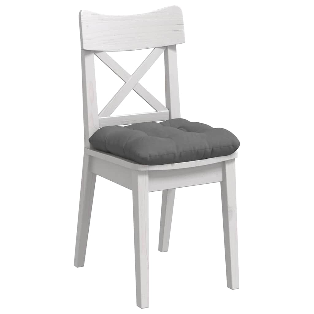 vidaXL Μαξιλάρια καθισμάτων 4 pcs Σκούρο Γκρι 40 x 40 cm