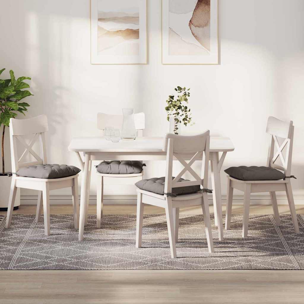 vidaXL Μαξιλάρια καθισμάτων 4 τμχ. Ύφασμα Taupe 40 x 40 x 6 cm