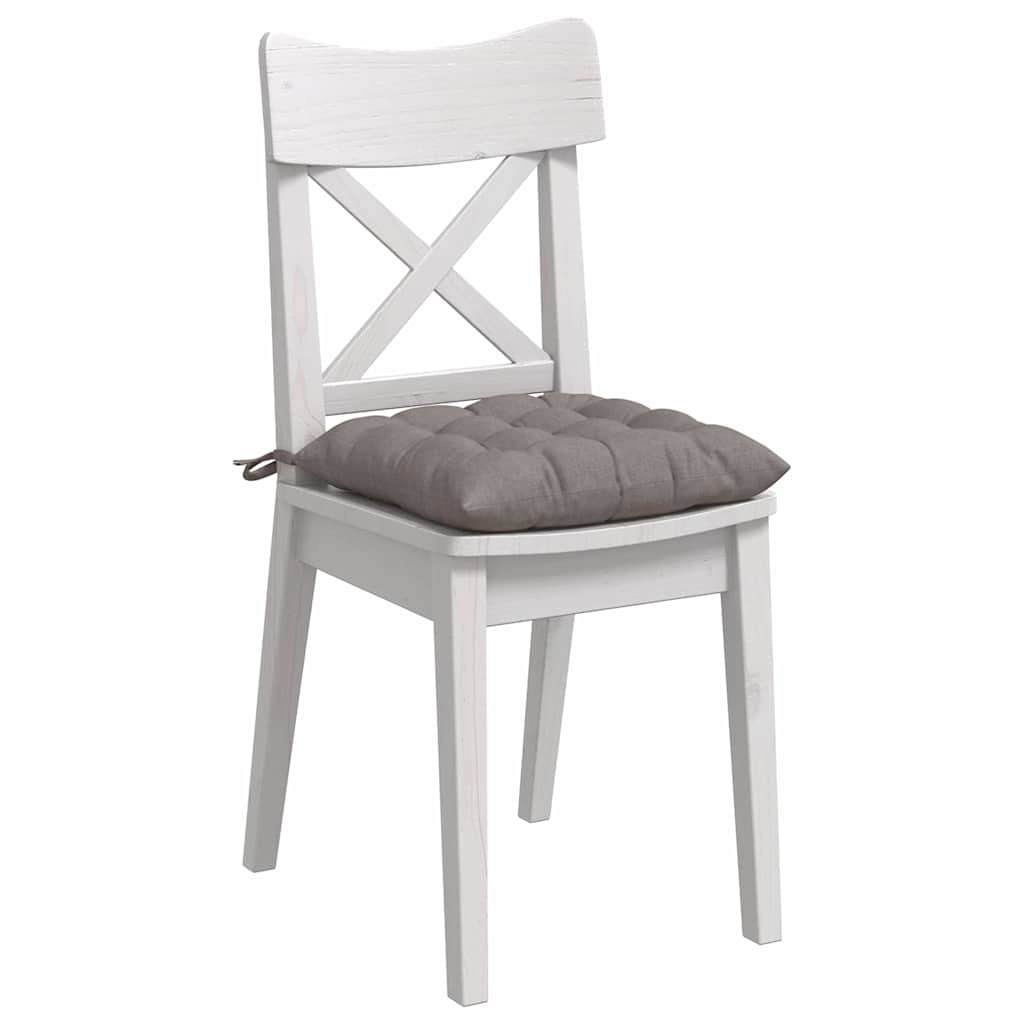vidaXL Μαξιλάρια καθισμάτων 4 τμχ. Ύφασμα Taupe 40 x 40 x 6 cm