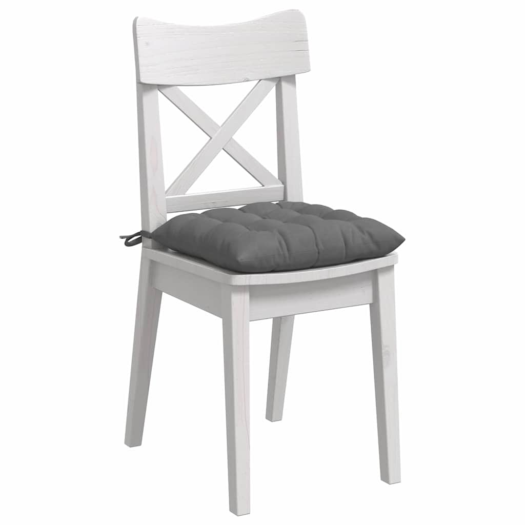 vidaXL Μαξιλάρια καθισμάτων 4 pcs Σκούρο Γκρι 40 x 40 x 6 cm Μικροΐνες