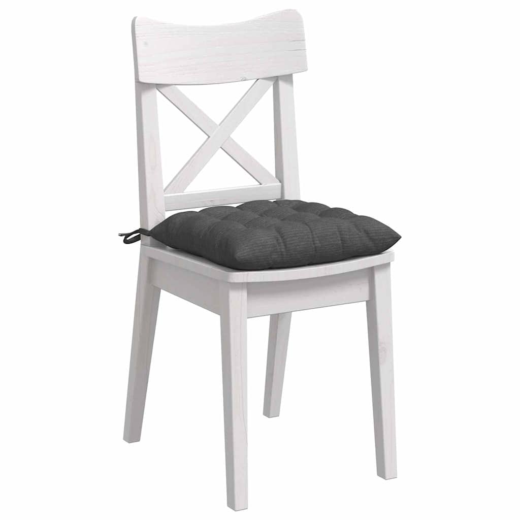 vidaXL Μαξιλάρια καθισμάτων 4 pcs Σκούρο Γκρι 40 x 40 x 6 cm