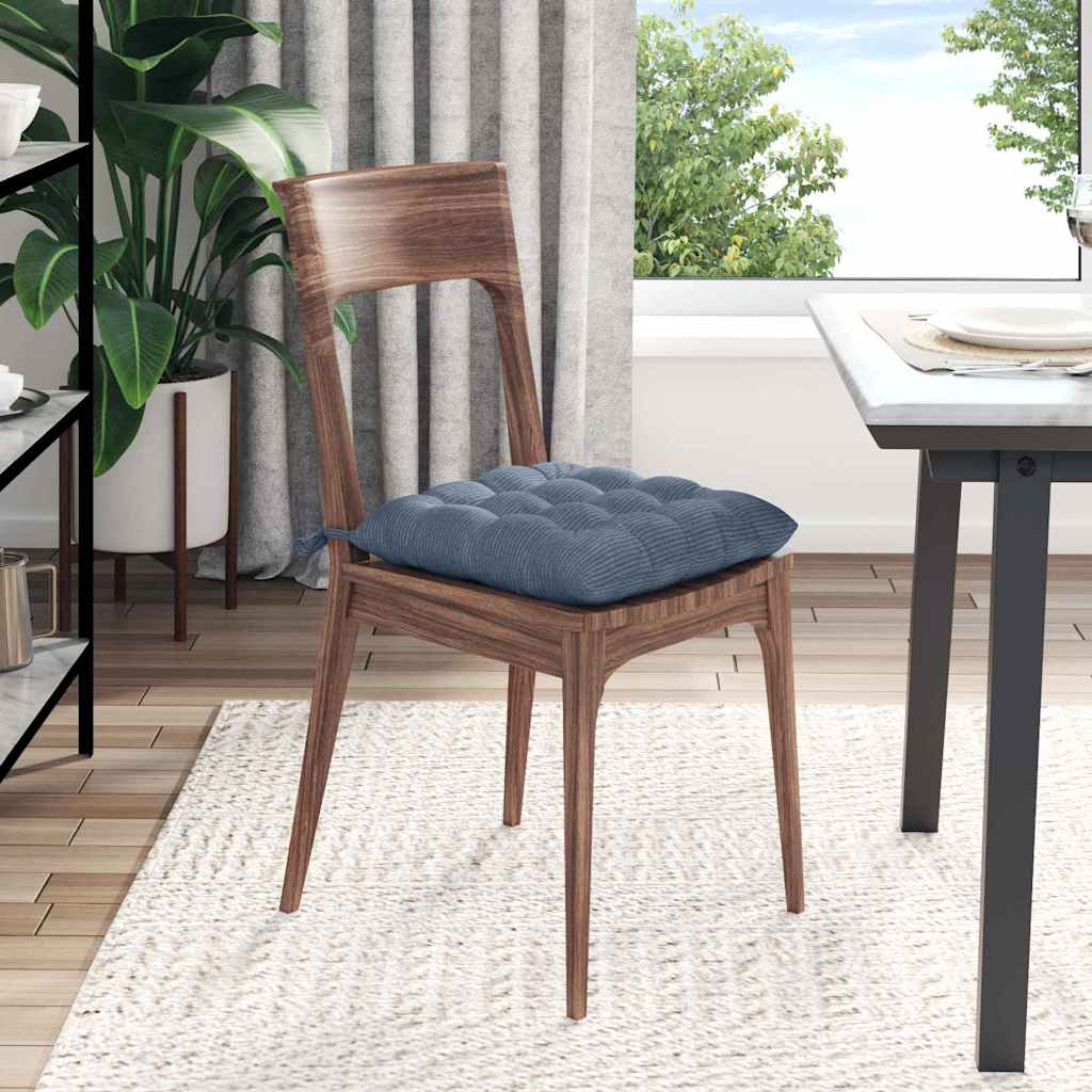 vidaXL Μαξιλάρια καθισμάτων 4 pcs Μπλε 40 x 40 x 6 cm