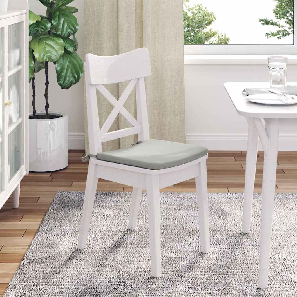 vidaXL Μαξιλάρια καθισμάτων 4 pcs Ανοιχτό γκρι 40 x 40 x 3 cm
