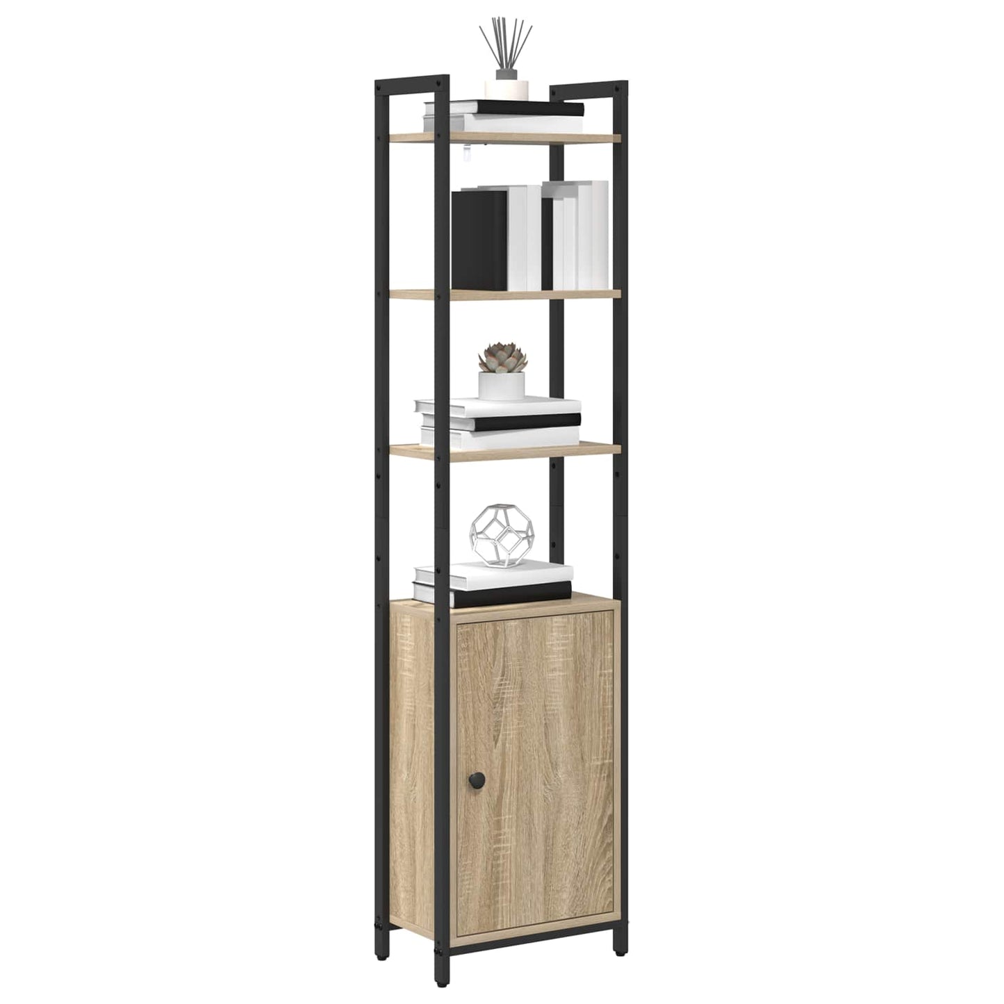 vidaXL Βιβλιοθήκη Δρύς Sonoma 40 x 24 x 161 εκ Επεξεργασμένο ξύλο