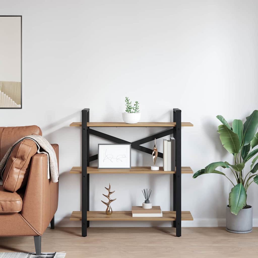 vidaXL Ράφι Βιβλίων Artisan Oak 100 x 33,5 x 102 εκ Επεξεργασμένο ξύλο