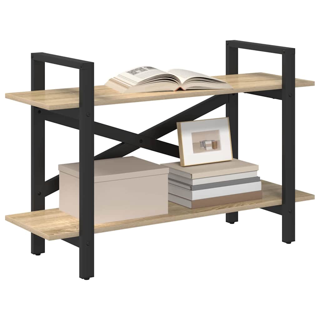 vidaXL Ράφι Βιβλίων Δρύς Sonoma 100 x 33,5 x 64 εκ Επεξεργασμένο ξύλο