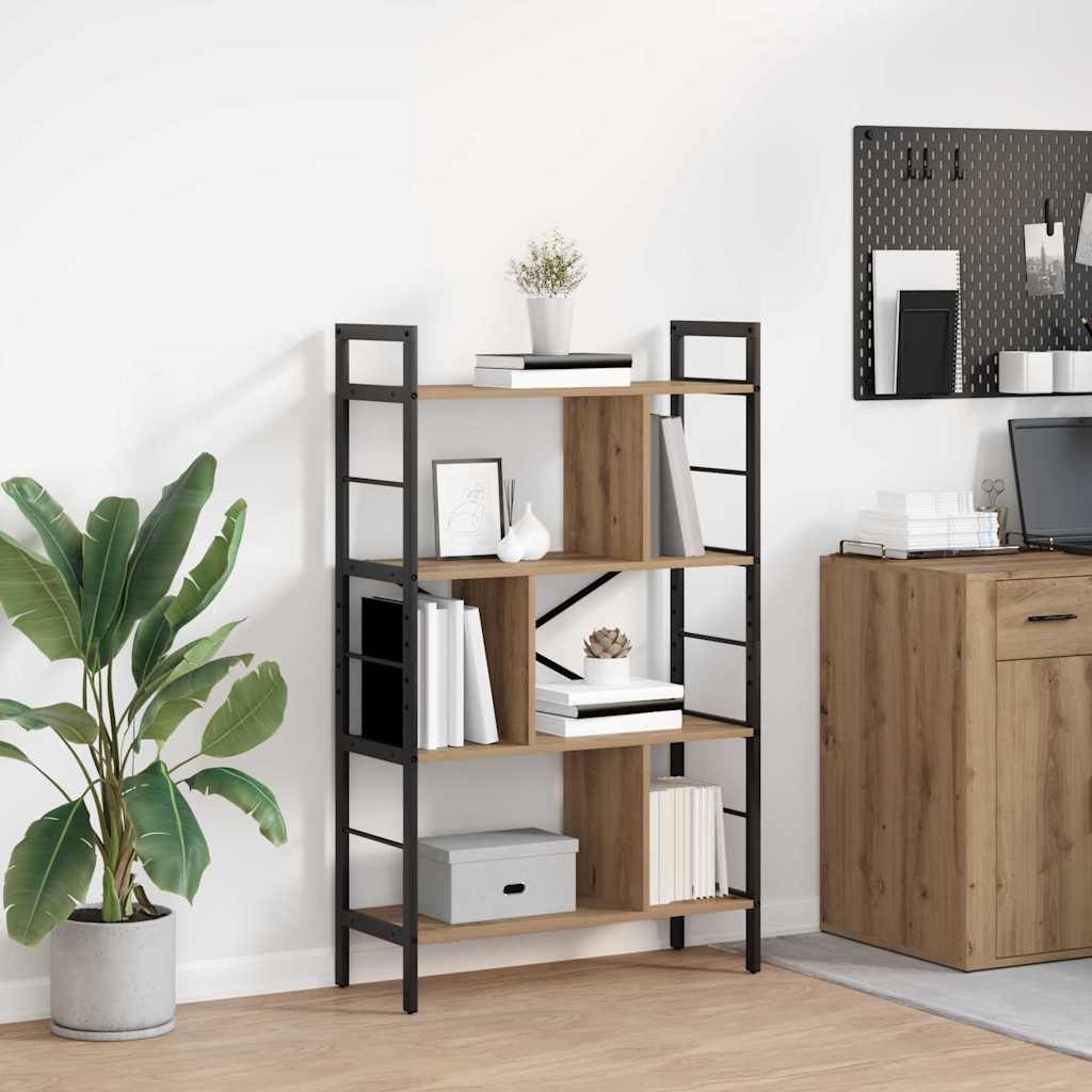vidaXL Ράφι Βιβλίων Artisan Oak 75 x 30 x 123,5 εκ. Επεξεργασμένο ξύλο
