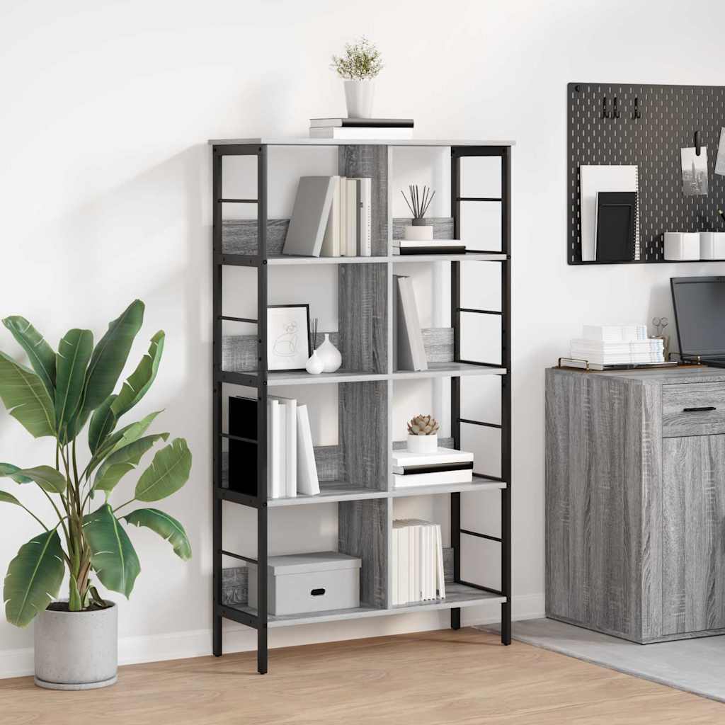 vidaXL Ράφι Βιβλίων Γκρι Sonoma 82 x 32 x 144,5 cm Επεξεργασμένο Ξύλο