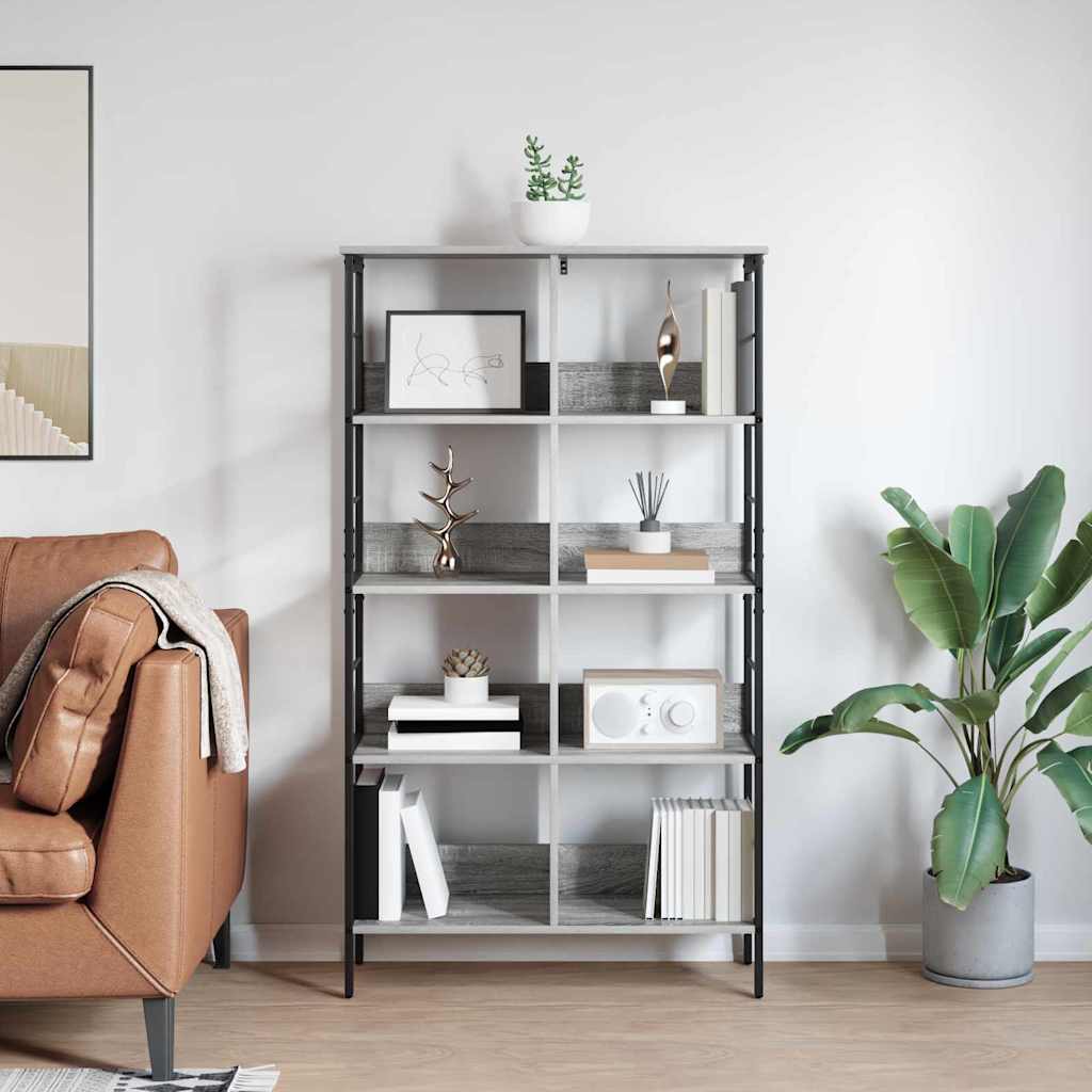 vidaXL Ράφι Βιβλίων Γκρι Sonoma 82 x 32 x 144,5 cm Επεξεργασμένο Ξύλο