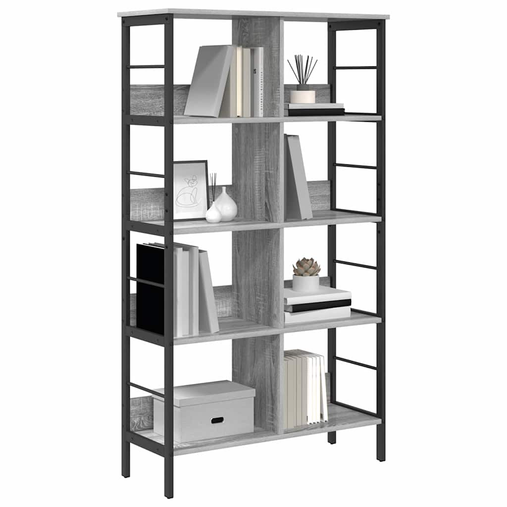 vidaXL Ράφι Βιβλίων Γκρι Sonoma 82 x 32 x 144,5 cm Επεξεργασμένο Ξύλο