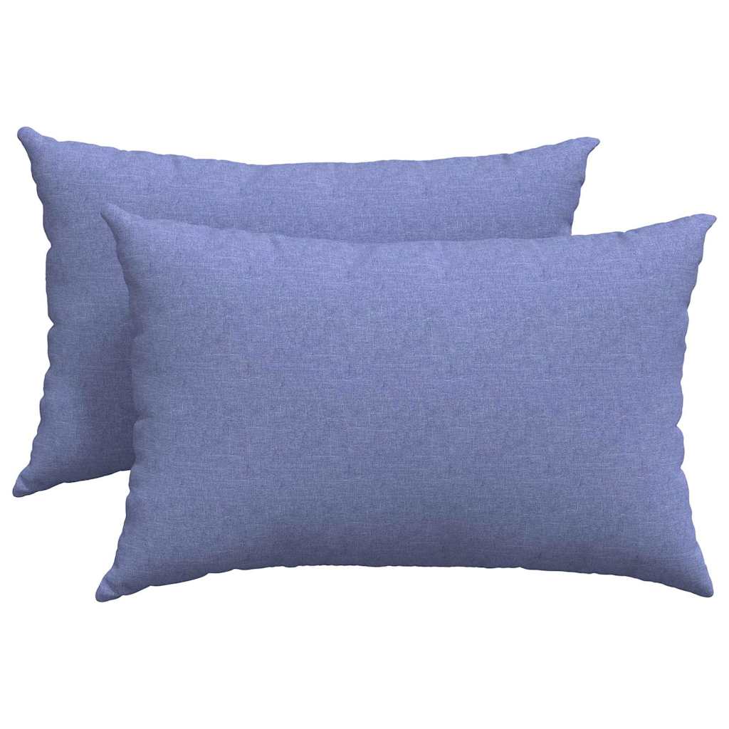 vidaXL Μαξιλάρι Καναπέ 2 pcs Μπλε 60 x 40 cm ύφασμα