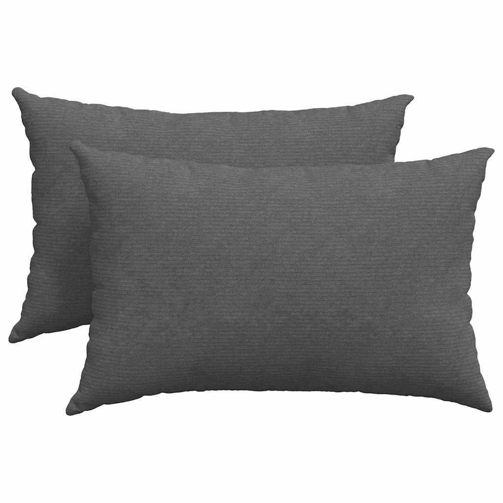 vidaXL Μαξιλάρι Καναπέ 2 pcs Σκούρο Γκρι 60 x 40 cm