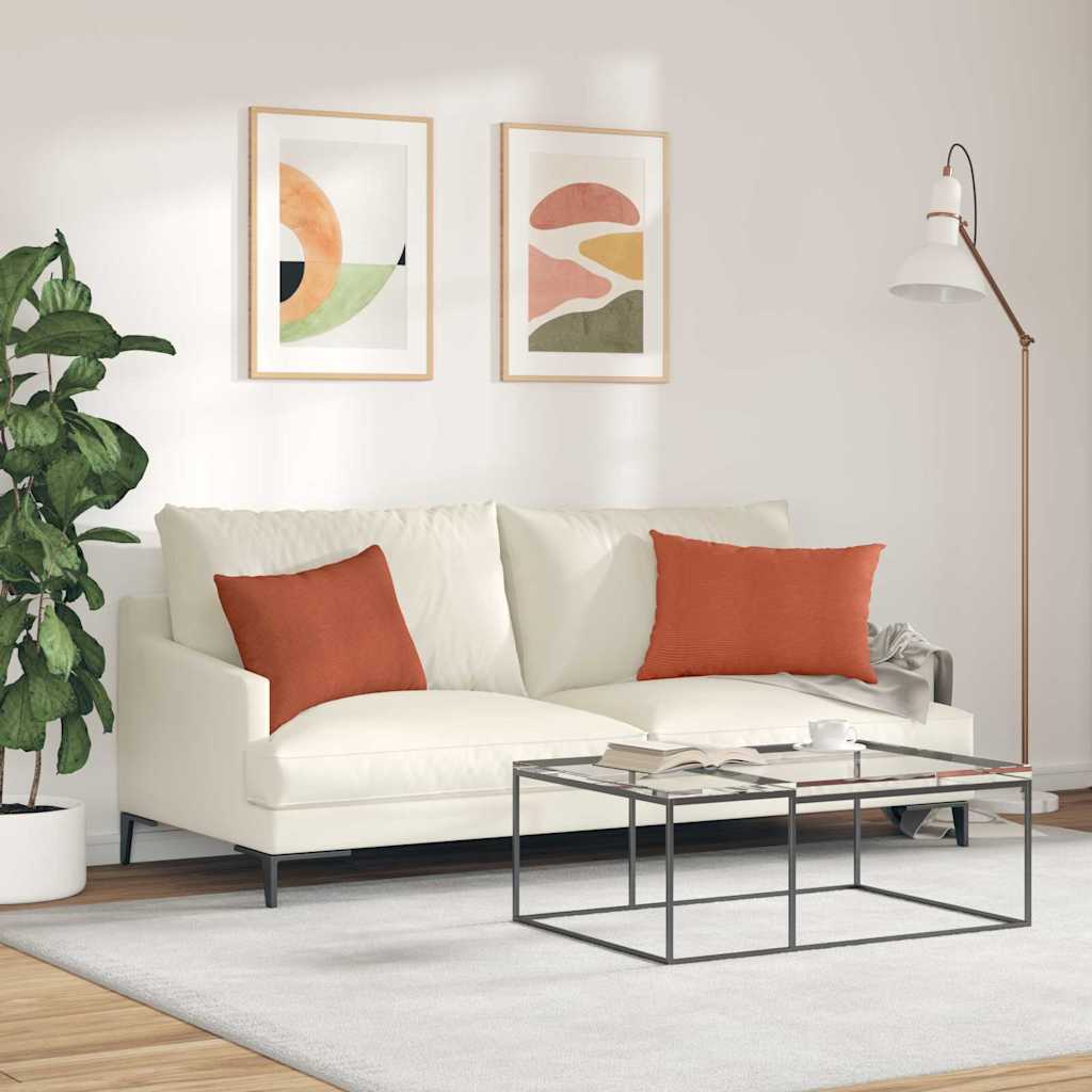 vidaXL Μαξιλάρι Καναπέ 2 pcs Κόκκινο Πορτοκαλί 60 x 40 cm