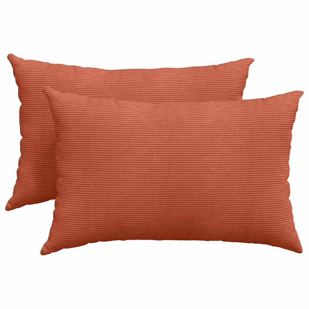 vidaXL Μαξιλάρι Καναπέ 2 pcs Κόκκινο Πορτοκαλί 60 x 40 cm