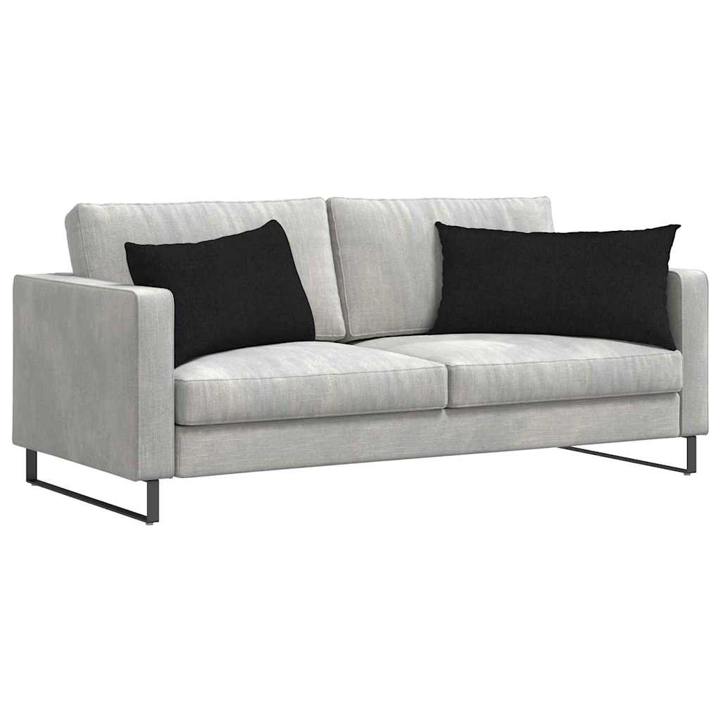 vidaXL Μαξιλάρι Καναπέ 2 pcs Μαύρο 80 x 40 cm ύφασμα
