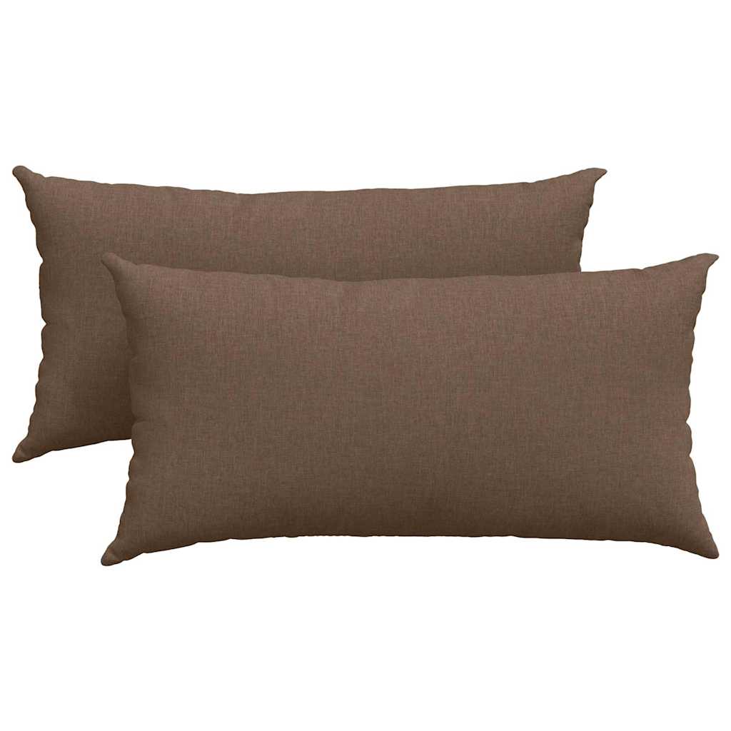 vidaXL Μαξιλάρι Καναπέ 2 τμχ. ύφασμα Καφέ 80 x 40 cm