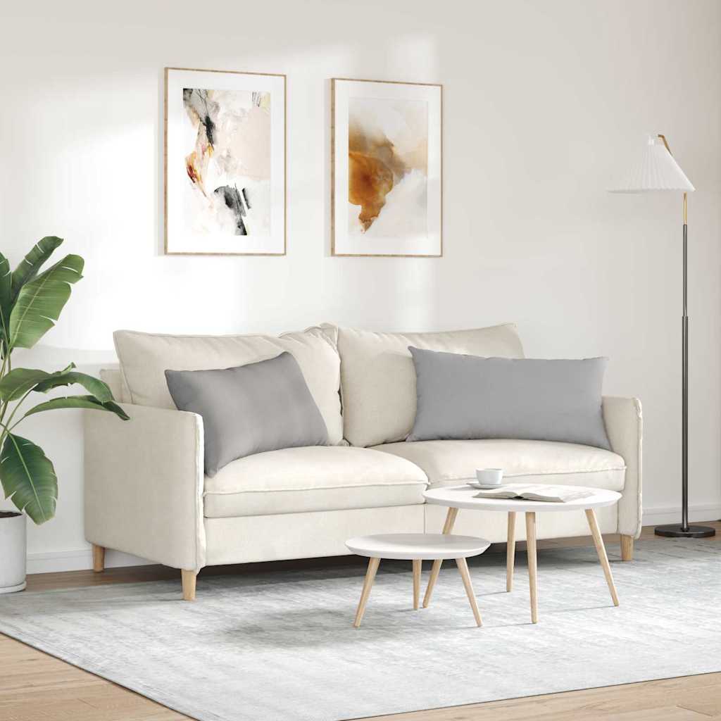 vidaXL Μαξιλάρι Καναπέ 2 pcs Γκρι 80 x 40 cm ύφασμα
