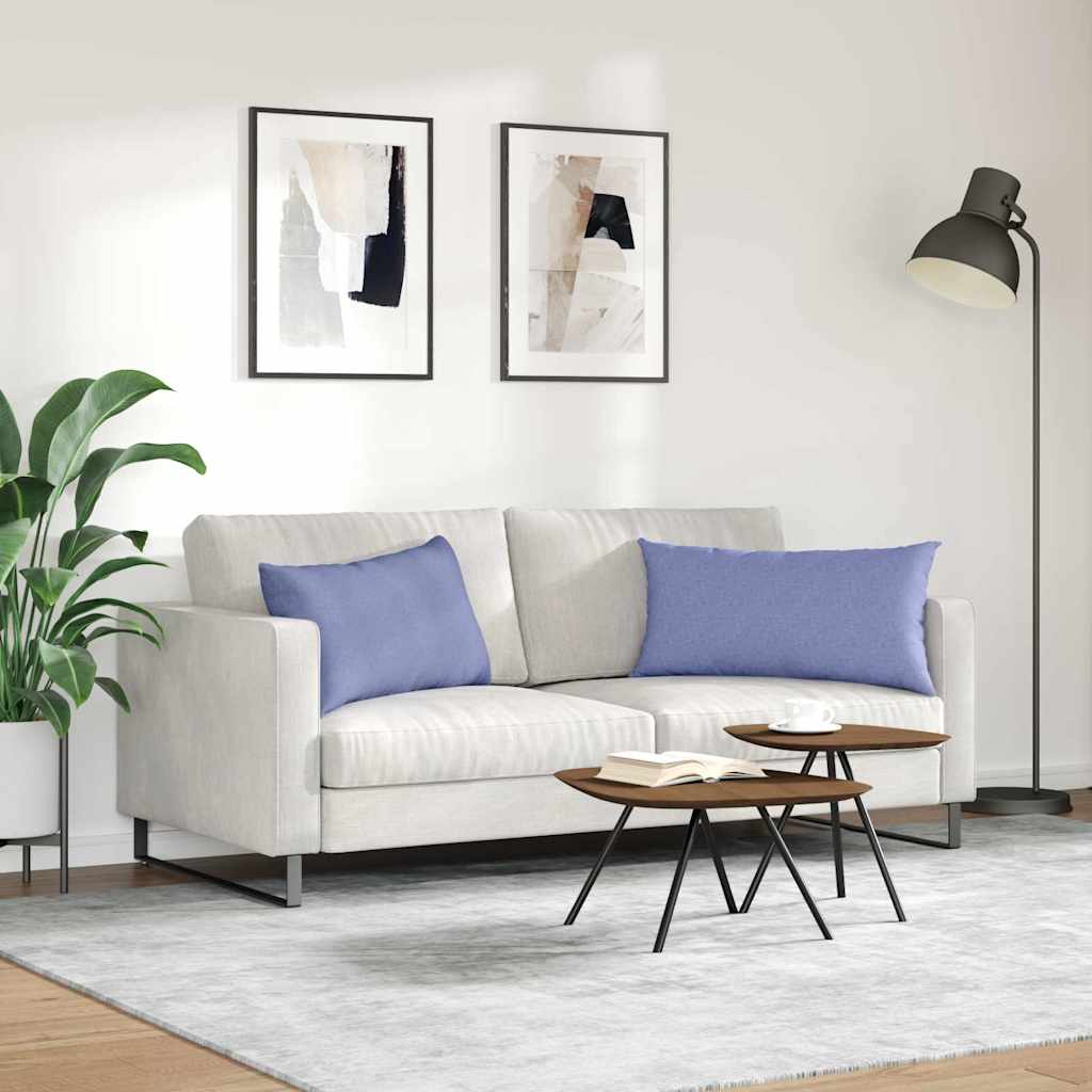 vidaXL Μαξιλάρι Καναπέ 2 pcs Μπλε 80 x 40 cm ύφασμα