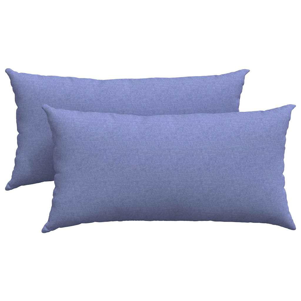 vidaXL Μαξιλάρι Καναπέ 2 pcs Μπλε 80 x 40 cm ύφασμα