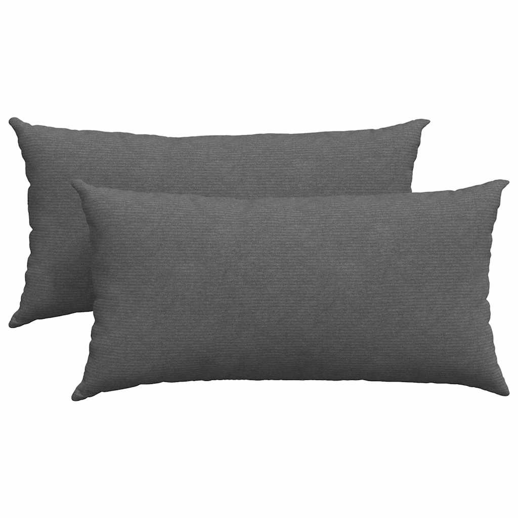 vidaXL Μαξιλάρι Καναπέ 2 pcs Σκούρο Γκρι 80 x 40 cm