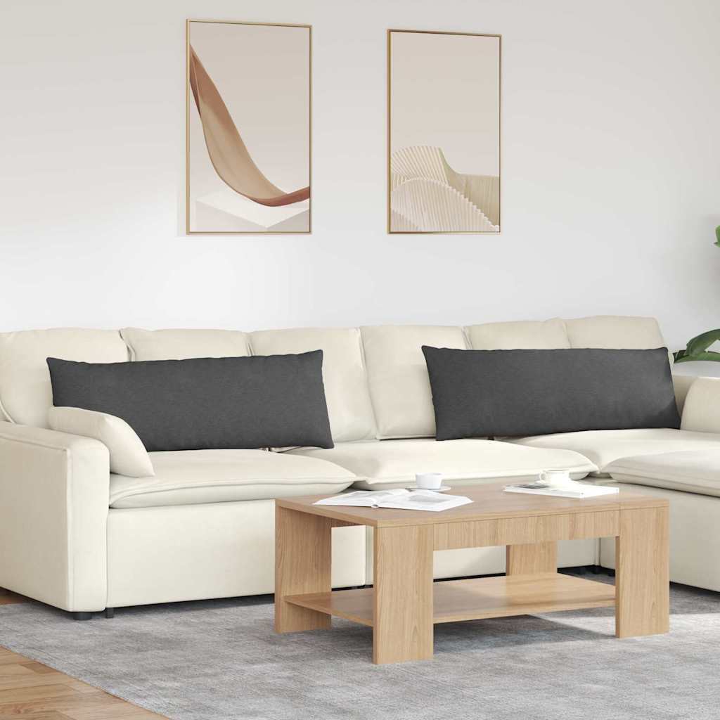 vidaXL Μαξιλάρι Καναπέ 2 pcs Σκούρο Γκρι 120 x 40 cm