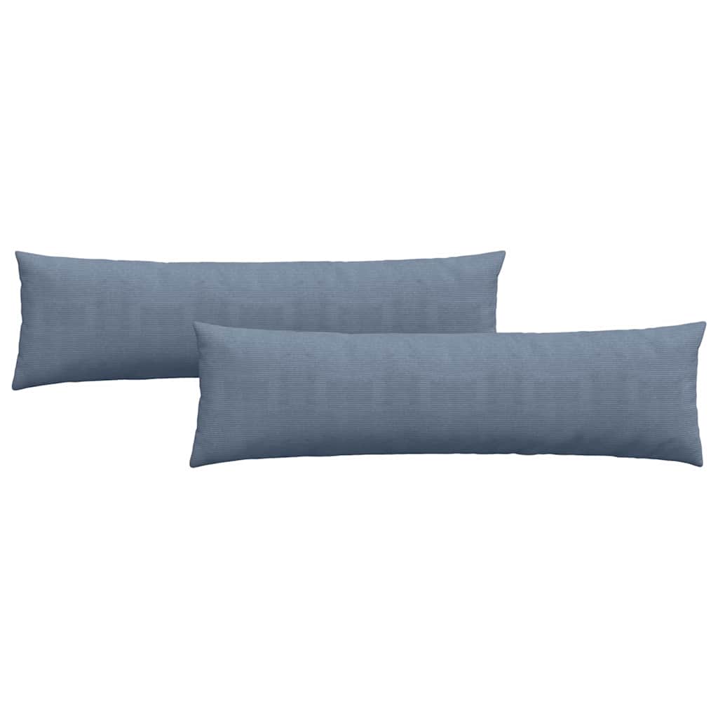 vidaXL Μαξιλάρι Καναπέ 2 pcs Μπλε 145 x 40 εκ. Υφασμάτινο Κορντουρά