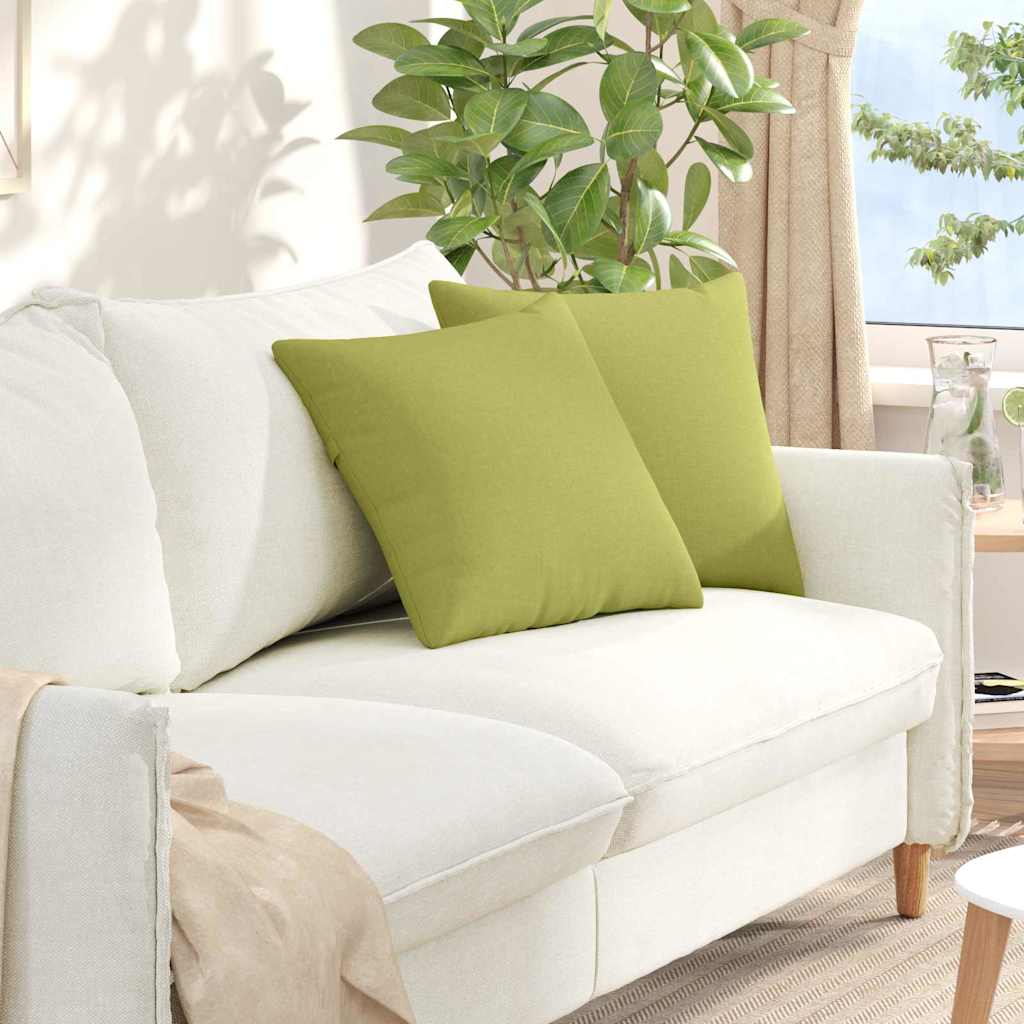 vidaXL Μαξιλάρι Καναπέ 2 pcs Ανοιχτό Πράσινο 45 x 45 cm ύφασμα