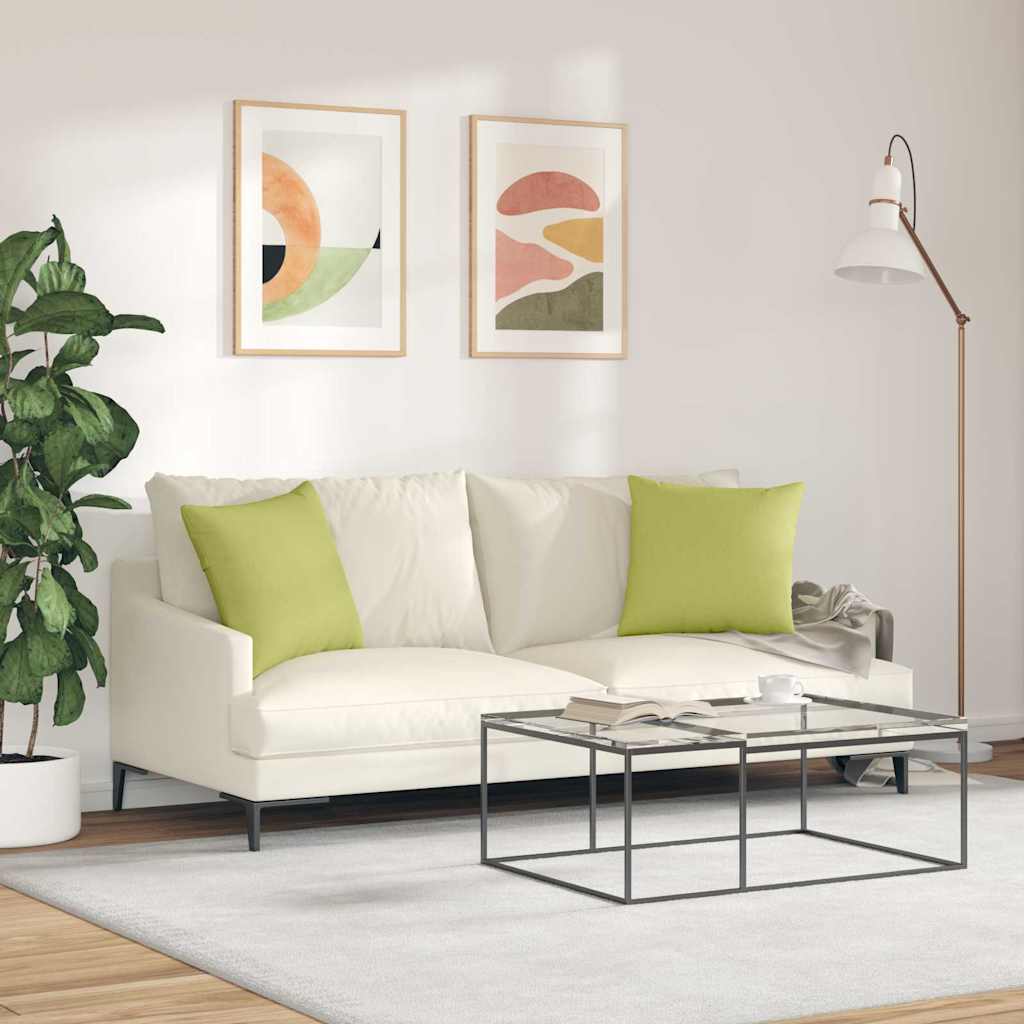 vidaXL Μαξιλάρι Καναπέ 2 pcs Ανοιχτό Πράσινο 45 x 45 cm ύφασμα