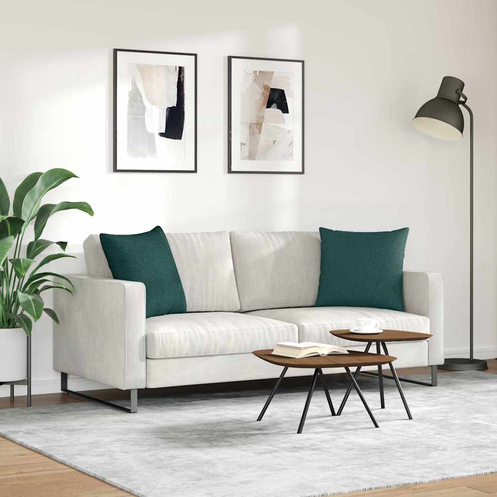 vidaXL Μαξιλάρι Καναπέ 2 pcs Σκούρο Πράσινο 50 x 50 cm ύφασμα
