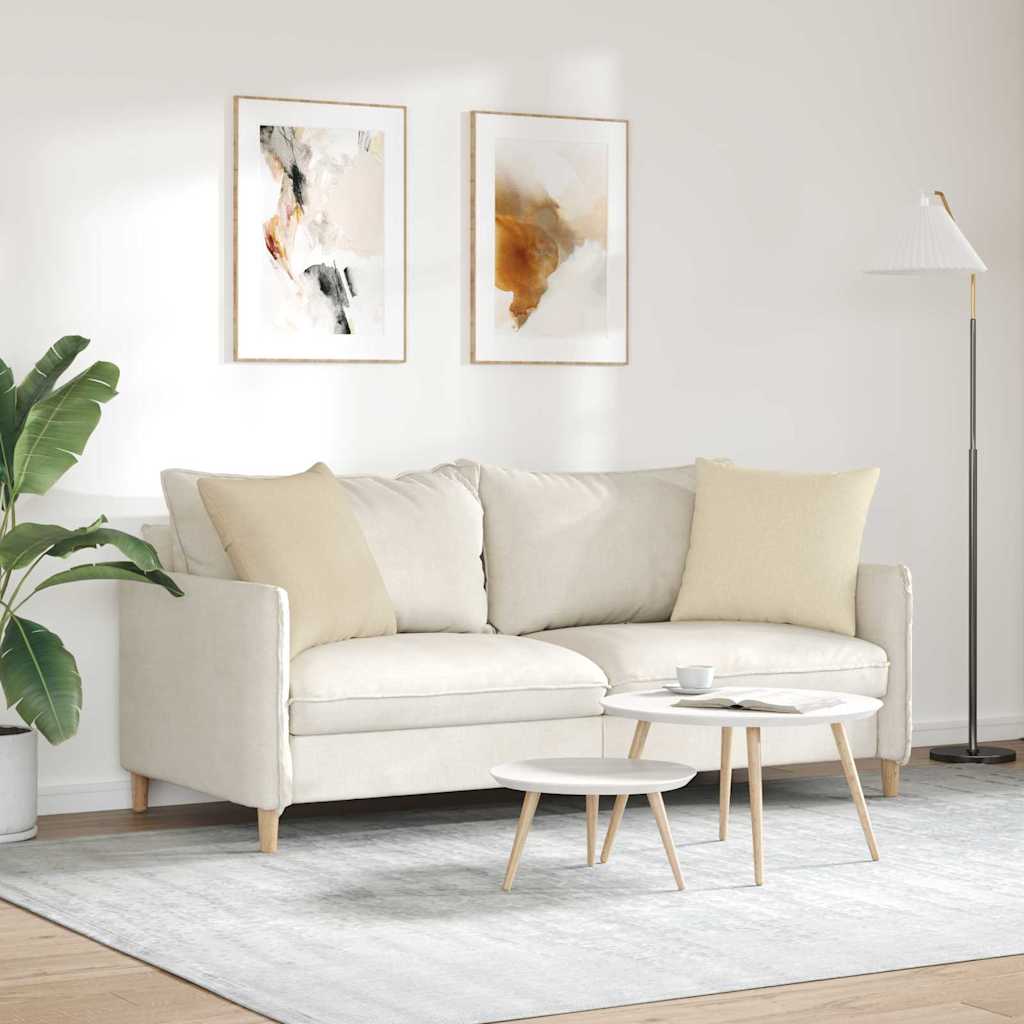 vidaXL Μαξιλάρι Καναπέ 2 pcs Κρεμ 50 x 50 cm ύφασμα