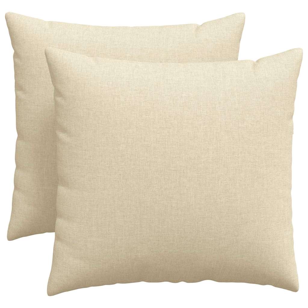 vidaXL Μαξιλάρι Καναπέ 2 pcs Κρεμ 50 x 50 cm ύφασμα
