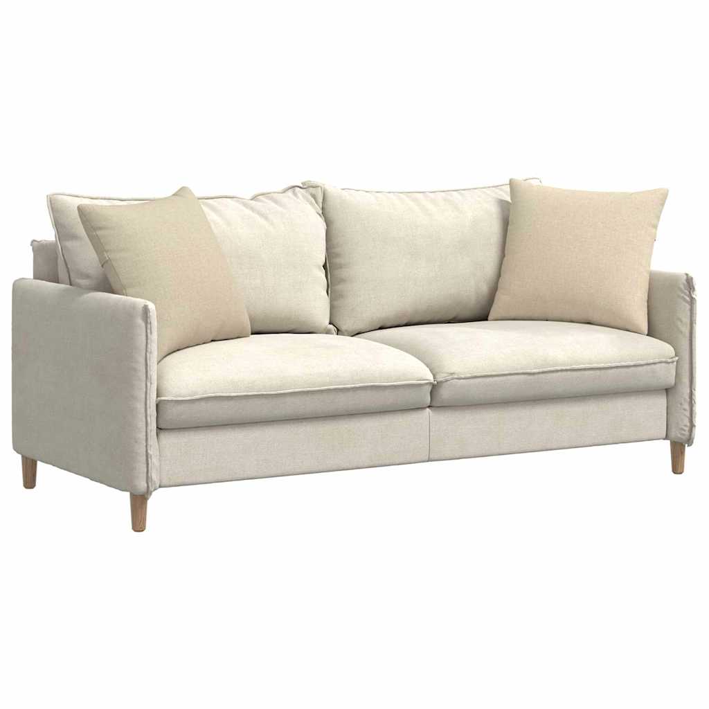 vidaXL Μαξιλάρι Καναπέ 2 pcs Κρεμ 50 x 50 cm ύφασμα