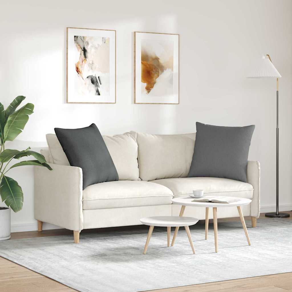 vidaXL Μαξιλάρι Καναπέ 2 pcs Σκούρο Γκρι 60 x 60 cm ύφασμα
