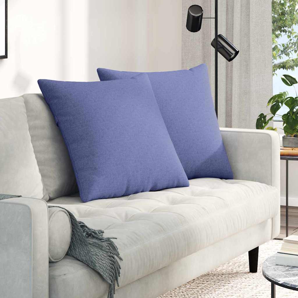 vidaXL Μαξιλάρι Καναπέ 2 pcs Μπλε 60 x 60 cm ύφασμα